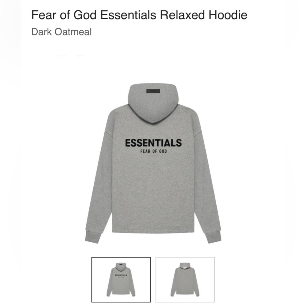 Men’s Essentials Fear Of God Hoodie